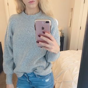 Gray Ribbed Sweater